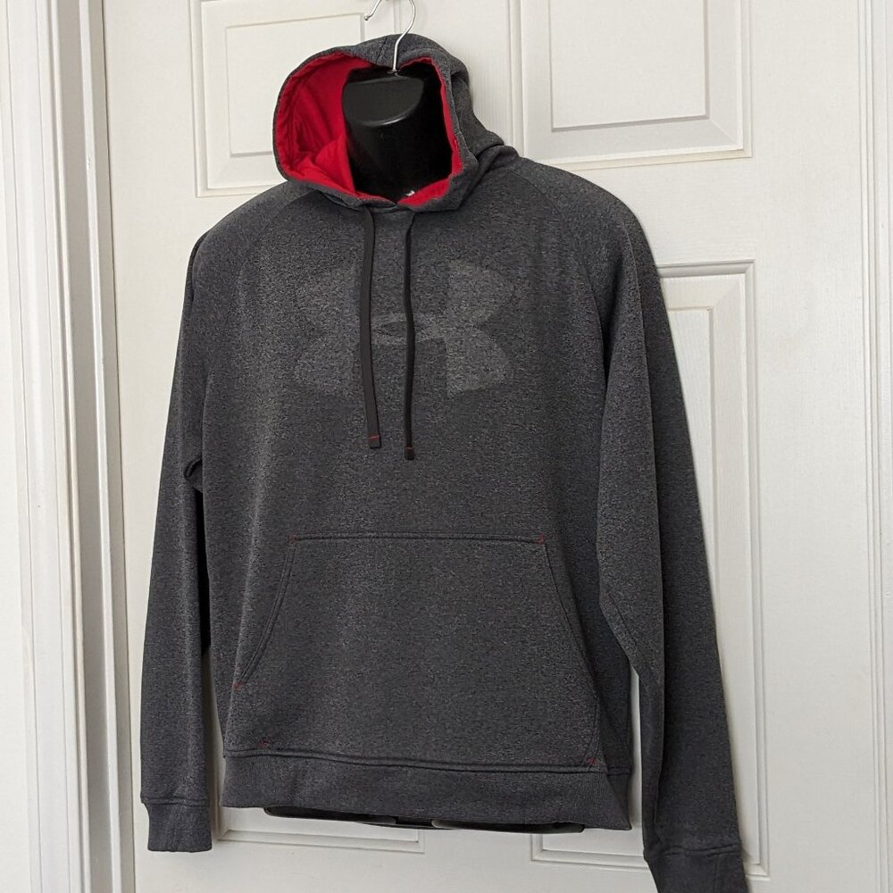 Under Armour Men's UA  Fleece Big Logo Hoodie Size SM Gray - Picture 2 of 9